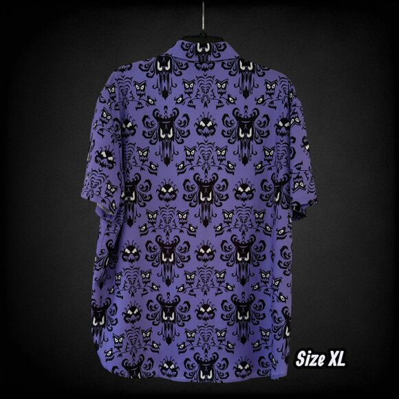 The Haunted Mansion Novelty Glow in the Dark Short Sleeve Oversized Mens Shirt - Picture 4 of 7